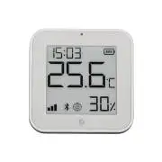 Shelly BLU H&T Display ZB – Hőmérséklet, pára és fény szenzor, e-papír kijelzővel,  Zigbee, Bluetooth, fehér