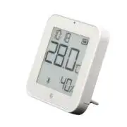 Shelly BLU H&T Display ZB – Hőmérséklet, pára és fény szenzor, e-papír kijelzővel,  Zigbee, Bluetooth, fehér