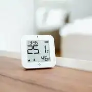 Shelly BLU H&T Display ZB – Hőmérséklet, pára és fény szenzor, e-papír kijelzővel,  Zigbee, Bluetooth, fehér