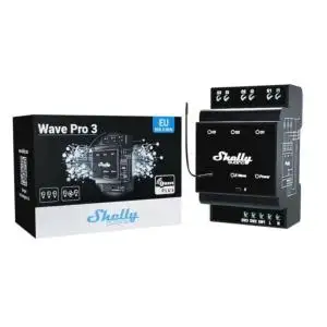 Shelly Wave PRO 3 három áramkörös, DIN-sínre illeszthető, Z-Wave EU Long Range