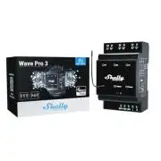 Shelly Wave PRO 3 három áramkörös, DIN-sínre illeszthető, Z-Wave EU Long Range