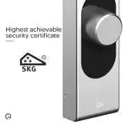 Shelly LOQED érintős okos Wi-Fi + Bluetooth zár, ezüst színű