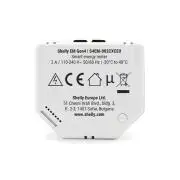 Shelly EM Gen4 –  egyfázisú két áramkörös fogyasztásmérő, 1 db 50A áramváltóval, 2A kontaktorral, Wi-Fi, Bluetooth, Zigbee, Matter (S4EM-002CXCEU)