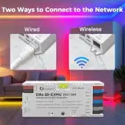 Elite 2D-EXMU Advanced WLED Controller – kettő csatornás RGBIC LED vezérlő, mikrofonnal, USB-C, ESP32, Wi-Fi, Ethernet (GL-C-616WL)