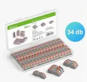 Sonoff D1-1 rugós egyenes vezeték összekötő szett, sorolható (34 db-os készlet)