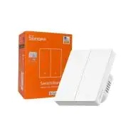 Sonoff SwitchMan M5 Zigbee 2 áramkörös, sorolható okos villanykapcsoló, fehér (ZBM5-2C-80W)