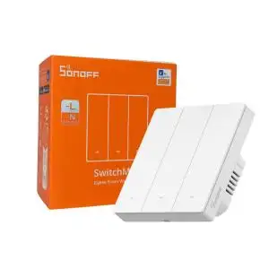 Sonoff SwitchMan M5 Zigbee 3 áramkörös, okos villanykapcsoló, fehér (ZBM5-3C-86W)