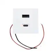 Shelly USB-A + USB-C töltő, kiegészítő modul az asztali tartóhoz, fehér