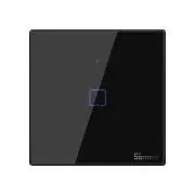 Sonoff TX T3EU1C WiFi+RF, érintős 1 gombos villanykapcsoló (fekete)