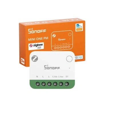 Sonoff MINI ONE PM –  relé modul, 1 áramkörös, fogyasztásmérős, Zigbee, Bluetooth (MINI-ZB1GSP)