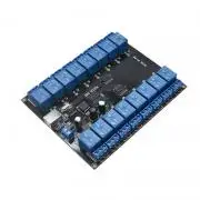 16 Csatornás USB Relés modul, opto-csatolt