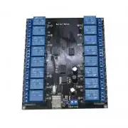 16 Csatornás USB Relés modul, opto-csatolt