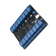 16 Csatornás USB Relés modul, opto-csatolt