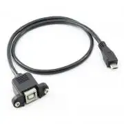 Beépíthető USB B, 2.0 B, panel aljzat, a végén micro USB csatlakozóval