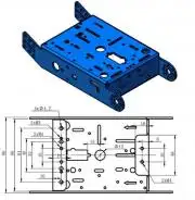 Fém 2 kerekű robotplatform