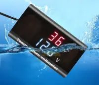 Esztétikus Volt feszültség / hőmérséklet Celsius kijelző, autóra, motorra, hajóra