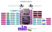 Raspberry Pi Pico rp2040 development board with 0.42 inch LCD supports Arduino and micropyth