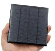 Polikristályos napelem panel 9V, 2W, 115x115mm