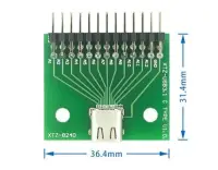 Double Sided Plug-in Type C Female Test Board