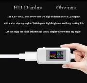 KWS-1902C Type-C Color Display USB Tester