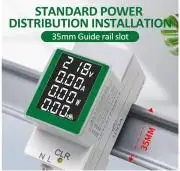 Digitális Feszültség, árammérő, teljesítmény, fogyasztás mérő 220V, 230V, max 100A