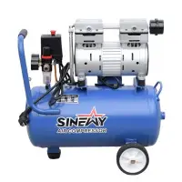 Kompresszor, olajmentes, csendes 750W 24L