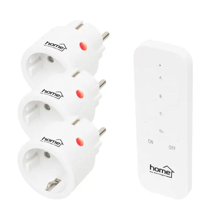 Home távirányítható mini hálózati aljzat szett, 2300 W, 
