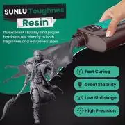 Toughness Resin, műgyanta, Sunlu, 1kg, Szürke