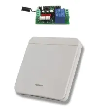 Távirányítós Kapcsoló, villanykapcsoló, kerekített dizájn + vevőegység AC