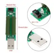 USB műterhelés USB árammérőhöz, 2A/1A kapcsolóval