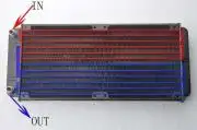 Vízhűtő radiátor, elektronikai, GPU, CPU, chip, Peltier, 80mmx160mm