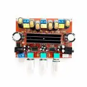 TPA3116D2 sztereo erősítő modul, 2.1 csatornás, 2x50W, 12-24V DC