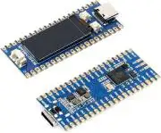 RP2350A fejlesztői panel, 0.96 LCD kijelzővel, 160x80px, Dual-core & Dual-architecture Microcontroller, 150MHz