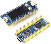 RP2350A fejlesztői panel, 0.96 LCD kijelzővel, 160x80px, Dual-core & Dual-architecture Microcontroller, 150MHz