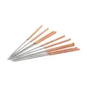 Furat és nozzle tisztító tű készlet, rozsdamentes rugóacél, réz fogantyú, 0.3mm, 10db/készlet