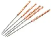 Furat és nozzle tisztító tű készlet, rozsdamentes rugóacél, réz fogantyú, 1mm, 5db/készlet