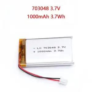 703048 3.7V 1000mAh Lithium Polymer Rechargeable Battery
