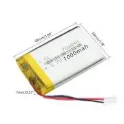 703048 3.7V 1000mAh Lithium Polymer Rechargeable Battery