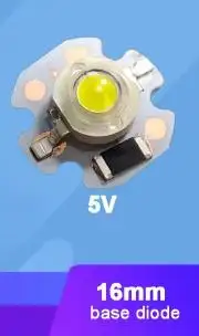 1W hideg fehér LED 16mm borda