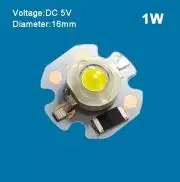 1W hideg fehér LED 16mm borda