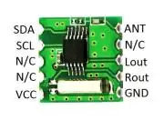 Digitális FM rádió vevő modul, I2C interfész