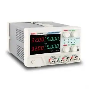 Laboratóriumi tápegység, lineáris, 3 csatorna, 0...32V DC, 0...5A, 5V DC / 3A