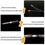 Önforrasztó, hőre zsugorodó kábelhüvely készlet, 50db