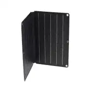 HOME MSC10W hordozható napelemes USB töltő, összecsukható, 10Watt, 2xUSB, LED töltésjelző, felakasztható, tartozék karabinerekkel