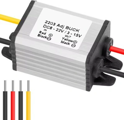 Fémházas Vízálló, állíható DC-DC konverter, 15W, 3A 