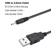 USB tápcsatlakozó szabvány 2.0mm-es kimenettel, 5V, töltőkábel