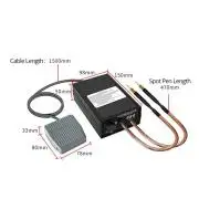 Ponthegesztő akkumulátor cellákhoz, pedálos vagy automatikus