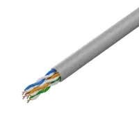 Vezeték, U/UTP, Cat5e, tömör huzal, Cu, 4x2x24AWG, PVC, szürke