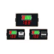 12V-72V Ólomsavas akkumulátor kijelző, 2db USB töltő aljzattal