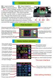 DC-DC konverter, tápegység, kijelzővel